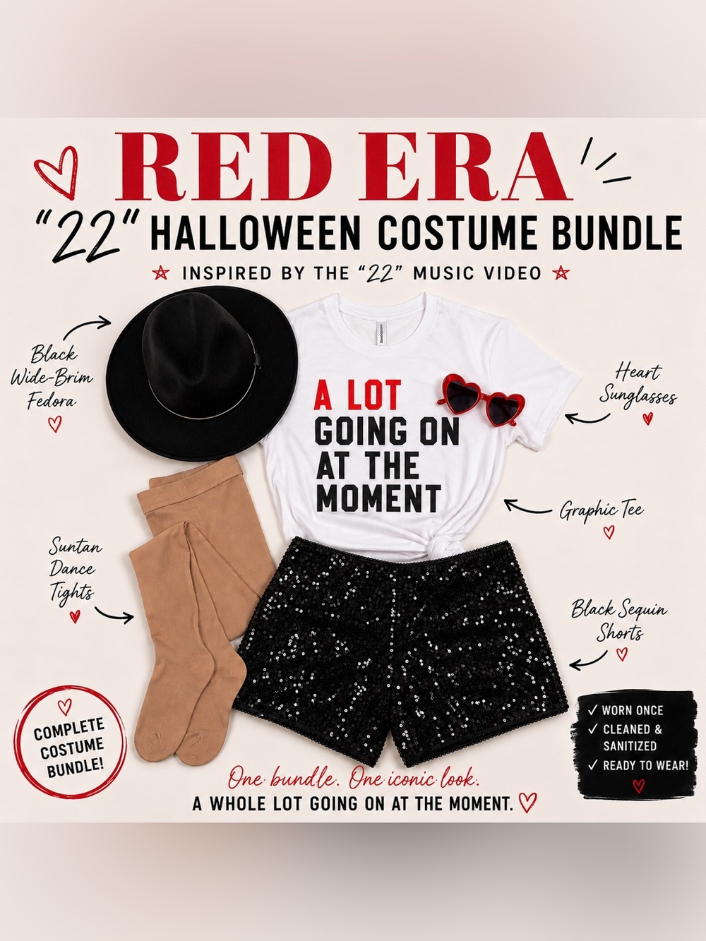 Red Era “22” Halloween Costume Bundle - Picture 12 of 12
